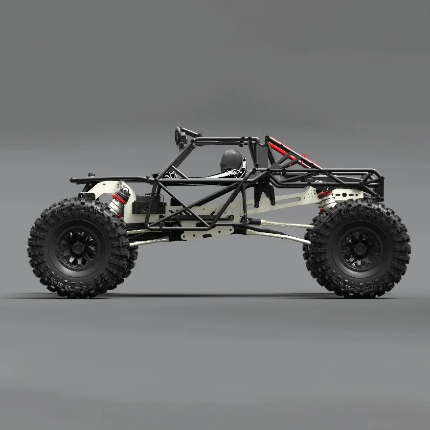 YK4061 1/6 4WD Performance RC Crawler Low Center of Gravity Electric Off‑Road Rock Crawler Remote Control Hobby Car for Adults