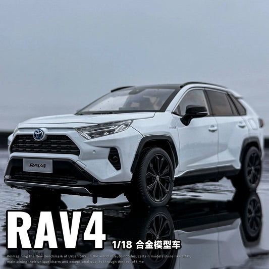 1:18 RAV4 SUV Car Decoration Ornament Display Stand Creative Desktop Home Decoration Ornament Garden Gift