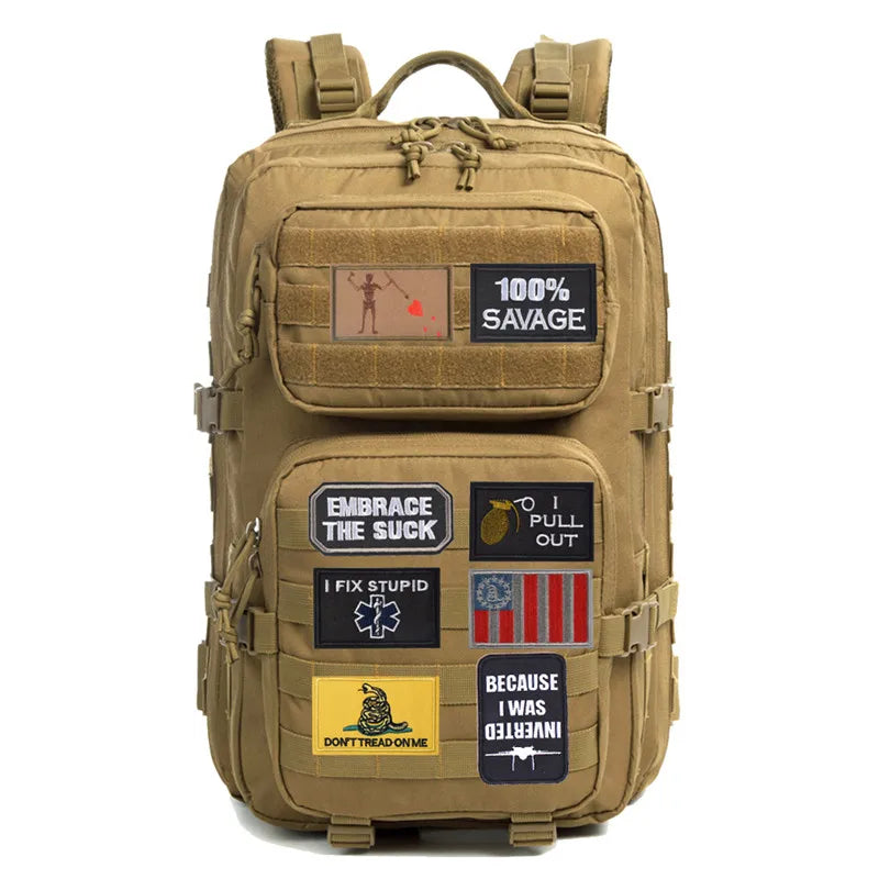 Random Set of 20Pcs Tactical Embroidery Patches 3D Embroidered Morale Labels Hook and Loop Patches Tactical Cool Patches for DIY