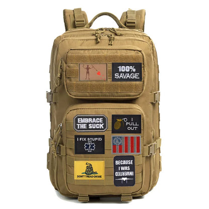 Random Set of 20Pcs Tactical Embroidery Patches 3D Embroidered Morale Labels Hook and Loop Patches Tactical Cool Patches for DIY