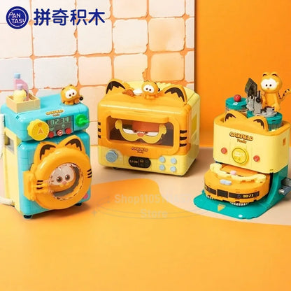 Pantasy The Garfield Home Appliance Building Blocks Food Series Cartoon Assembly Toys Models Desktop Decoration Collection Gifts