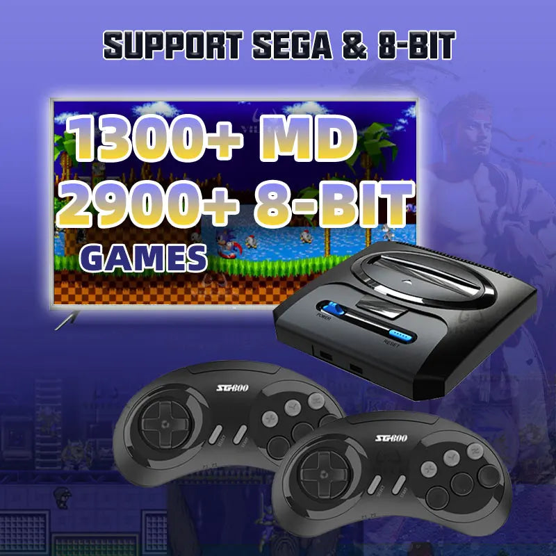 16BIT Segas-MD Video Game Console For Sega Mega Drive Genesis Dendy Console Support HD Output Retro Game Machine