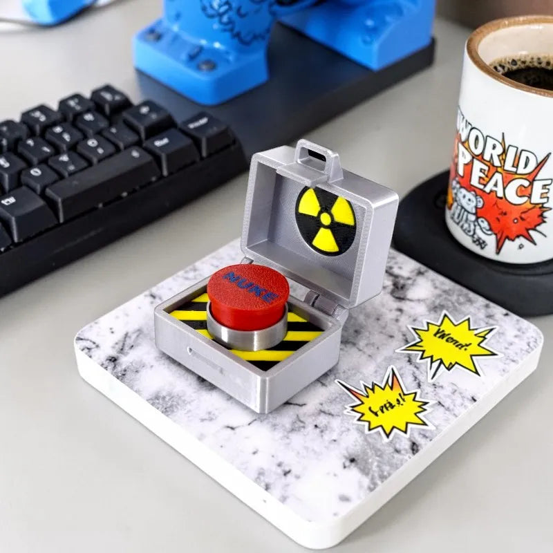 Simulated Missile Button Switch, Stress-Relief Statue Ornament, Suitable for Home Decor, Desk Decor, Car Accessories,Party Gifts