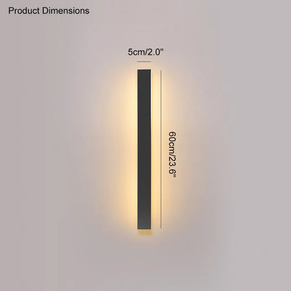 IP65 Waterproof Wall Lamp Minimalist LED Outdoor Wall Lamp Black Balcony Terrace Outdoor Wall Villa Garden Wall Washer Lamp