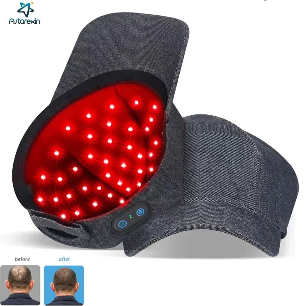 Red Light Hair Growth Cap LED Health Light Anti Hair Loss Anxiety Reduce Migraine Scalp Relax Heating Promotes Scalp Metabolism