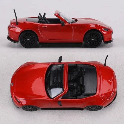 1:64 MAZDA MX-5 RF Roadster 2024 Alloy Street Sports Car Model Diecast Metal Racing Car Vehicle Model Simulation Collection Gift