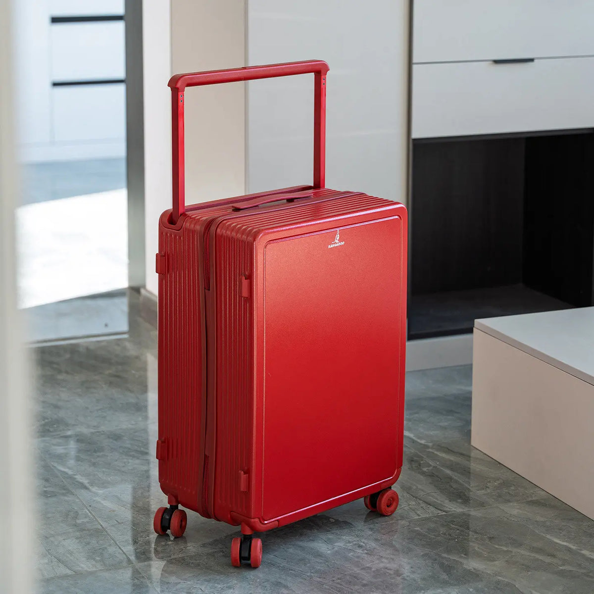 KLQDZMS Suitcase Women's Zipper Boarding Box Men's Aluminum Frame Trolley Case 20"24"26"28 Inch Large Capacity Travel Luggage