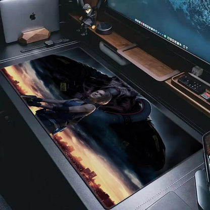 HYBXAXC XXL Resident Evil Mouse Pad Desk Cute HD Desk Pad Extended Gaming Keyboard Mats Large XXL Gamer Mousepad 90x40