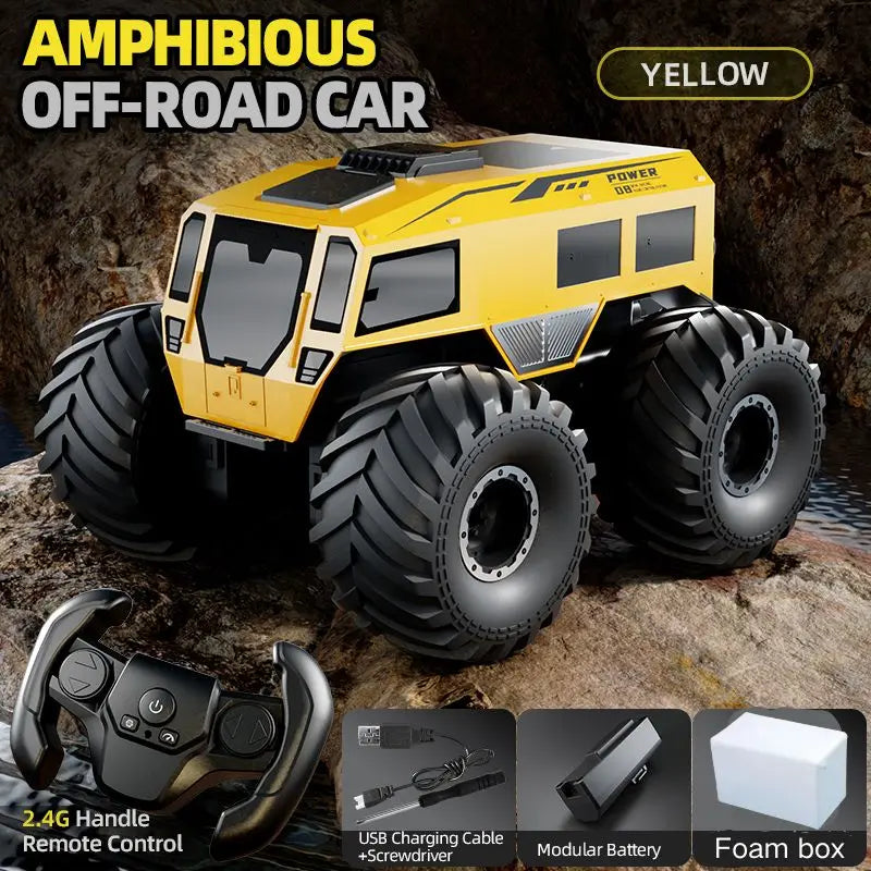 New JJRC Q210 RC Sherpa Four-Wheel Drive Large Foot Climbing All-Terrain Amphibious Vehicle Toys for Children.
