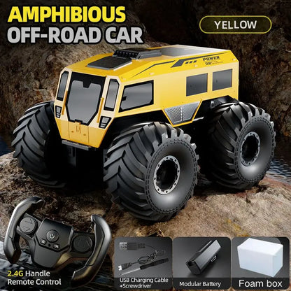 New JJRC Q210 RC Sherpa Four-Wheel Drive Large Foot Climbing All-Terrain Amphibious Vehicle Toys for Children.