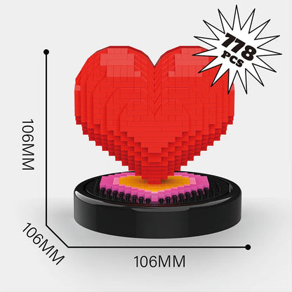 Creative Micro Diamond Love Building Blocks Valentine's Day Gift Girls Birthday Gift Confession Artifact Couple Gift Ornaments