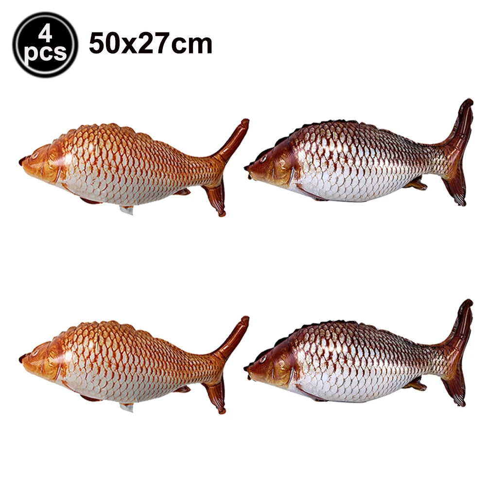 Fish Balloons Realistic Balloons Fishing Birthday Party Decor Cute Inflatable Fish Balloons for Fishing Theme Party Decorations