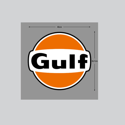 Car Sticker Gulf Vintage Style Truck Vinyl Decal Gasolin Petroleum Racing Gas Waterproof Decals PVC for Tesla 9-11 917 917LH 918