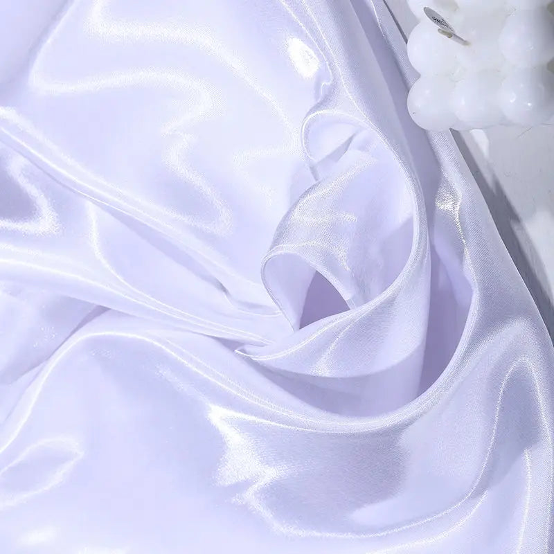 Liquid Water Light Reflective Fabric Per Meter for Clothes Wedding Dresses DIY Sewing Fashion Plain Silky Smooth Cloth Pink Blue