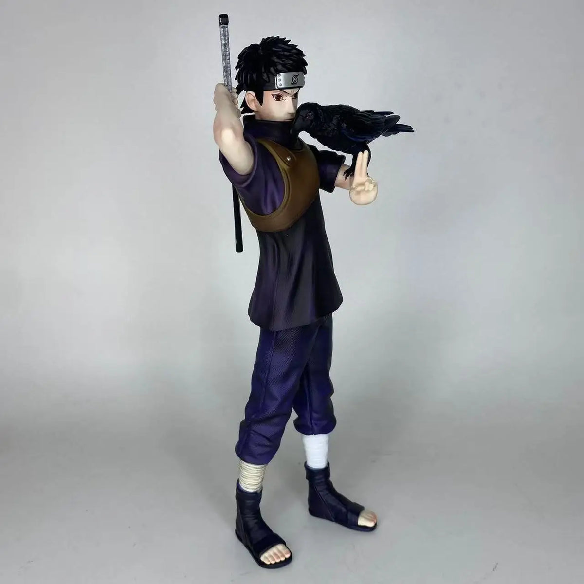 Naruto Shippuden Uchiha Shisui Figure With Crow Accessory, Young Ver. Anime Statue, Ninja Pose PVC Collectible Model Toy, Deskto
