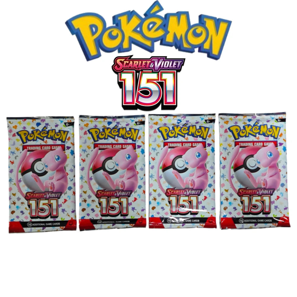 100PCS Pokémon TCG: Mega Evolution-Pitch Black Booster Display Box Prismatic 151 Evolutions English Battle Cards Game Cards