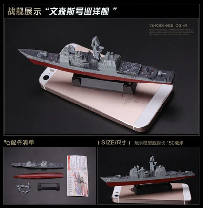 4D Assembled Ship Model Liaoning Battleship Modern Class Battleship Aircraft Carrier Model Military Warship Model Toy