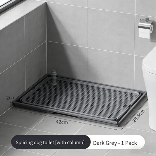 Anti-Squat Urine Bowl Flat Plate Dog Toilet 1pc 42*28.5*2cm Snap-On for Medium Small Dogs Pet Cleaning Supplies Indoor Dog Potty
