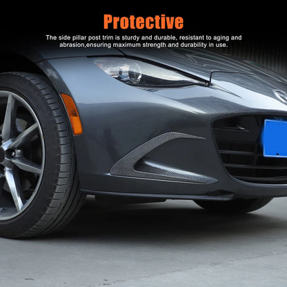 For use in the 2016+ Mazda MX-5 front bumper air intake grille decorative frame, bumper decorative strips, carbon fiber pattern