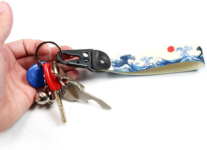 JDM Keychain, Car Motorcycle Key Chains Jet Key Tag for JDM Cars, Bikes, Scooter, ATV, UTV [Wave]