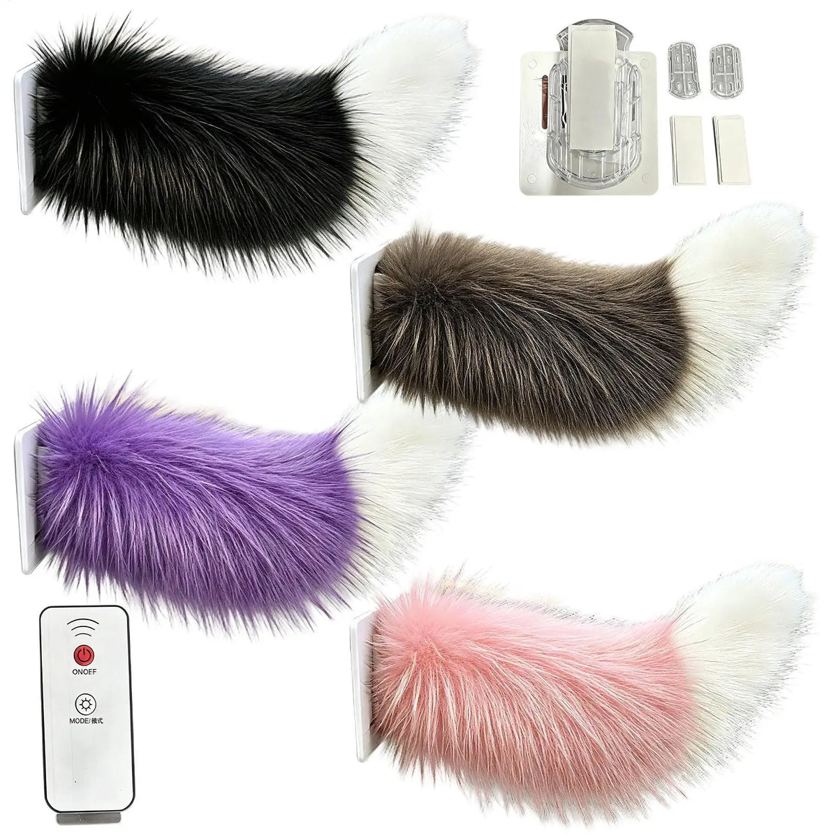 Moving Tail Cute Remote Control Rechargeable Decor Car Exterior Ornaments for RV Travel Rear Trucks Motorcycle Home Vehicles