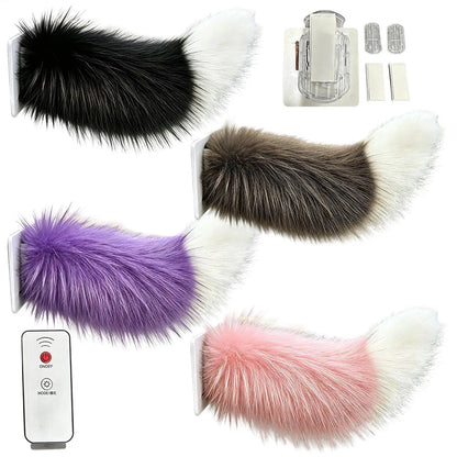 Moving Tail Cute Remote Control Rechargeable Decor Car Exterior Ornaments for RV Travel Rear Trucks Motorcycle Home Vehicles