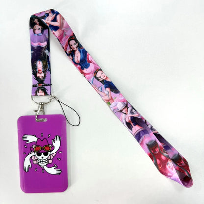 Anime Cartoon Credential Holder Keychains Neck Lanyard For Pass Card Anime Credit Card Holder Keychain Straps Wholesale