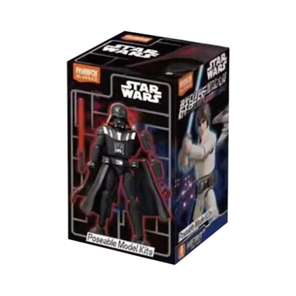Blokees Star Wars Blind Box Galaxy Version 02 Darth Vader Luke R2d2 Action Figure Assembled Poseable Model Kits Toys Gift