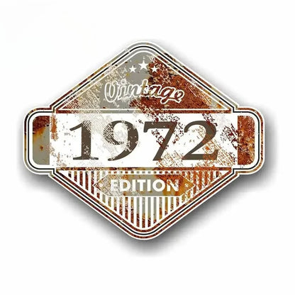 Custom Rusty Patina Aged Vinyl Sticker EARLFAMILY Vintage Car Decal for Window Bumper