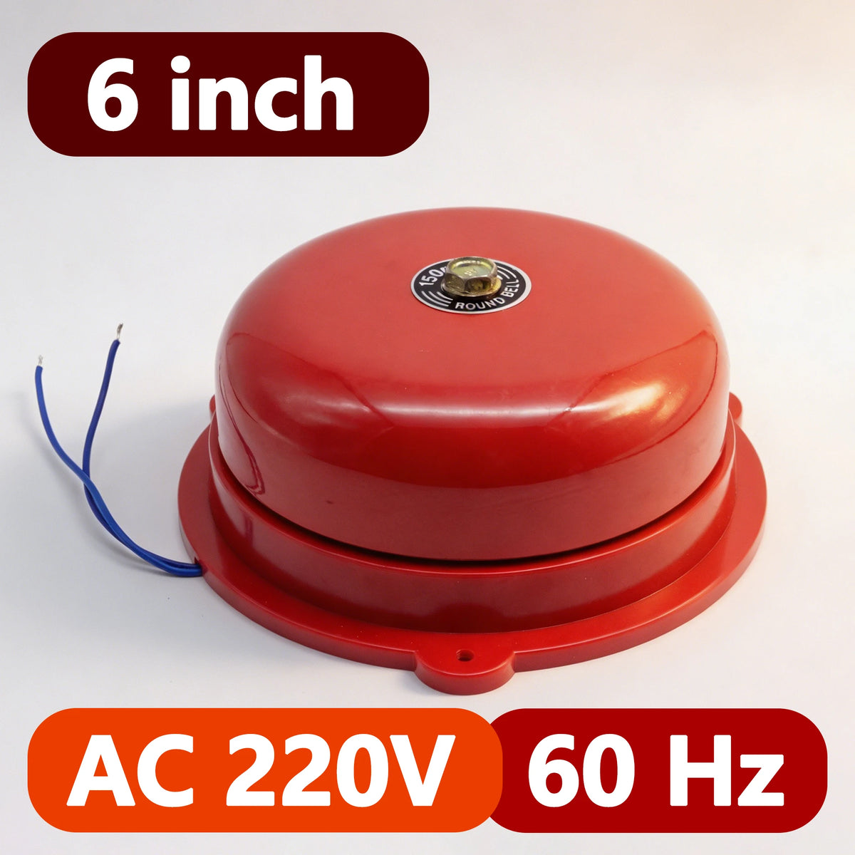 2/3/4/6 Inch Internal Strike Electric Bell AC110/220V DC12/24V High Decibel Loud Sound Alarm Doorbell School Factory Household