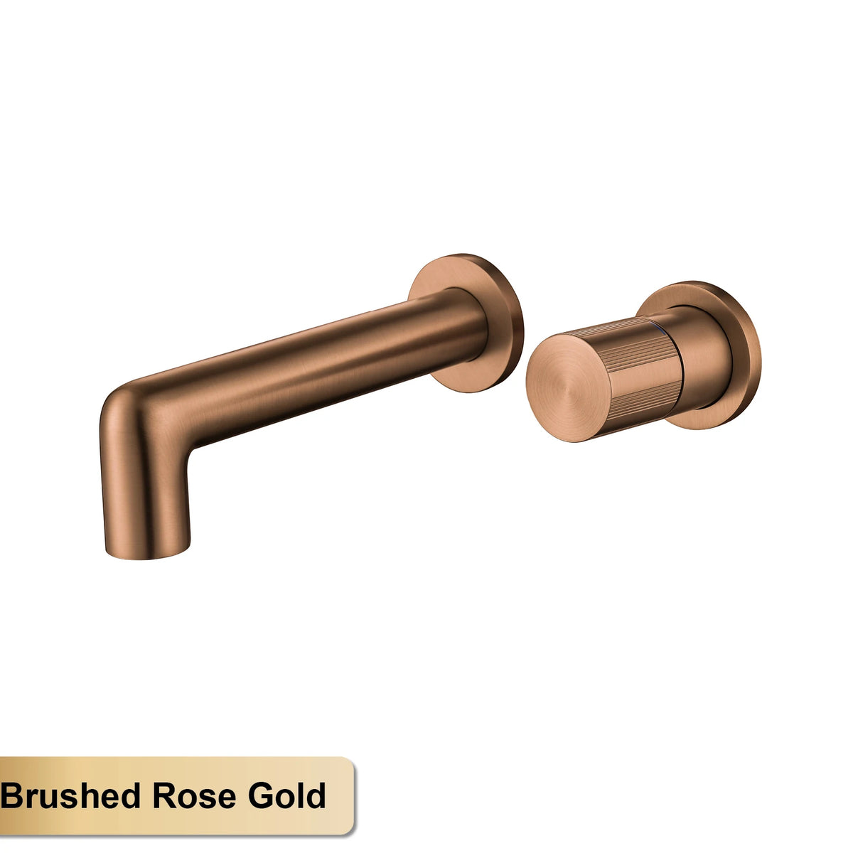 AITANA Brushed Gold Brass Wall Mounted Bathroom Faucet Single Handle Adjustable Water Pressure Hot And Cold Basin Mixer Tap