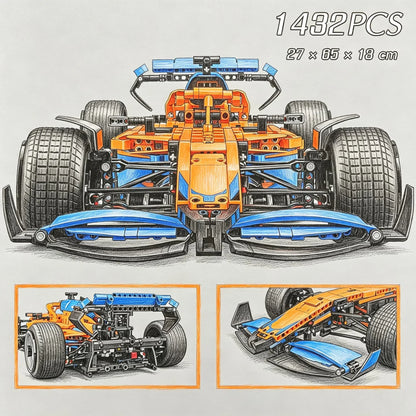 1:8 Scale New 1432PCS Technical Performance SF-24 RB20 Building Blocks Car Assembly Race Car MOC Bricks Supercar Model Toys Gift