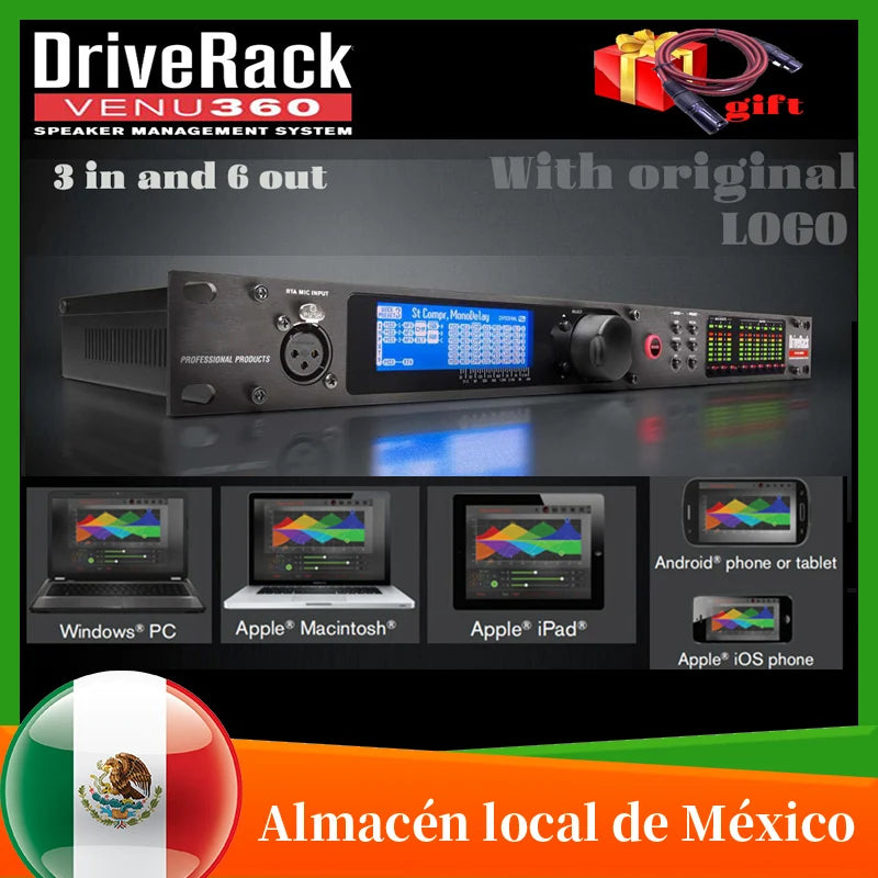 VENU360 3 Input 6 Output Stage Pro Audio Processor Original Software Audio Driver Rack Complete Speaker Management System