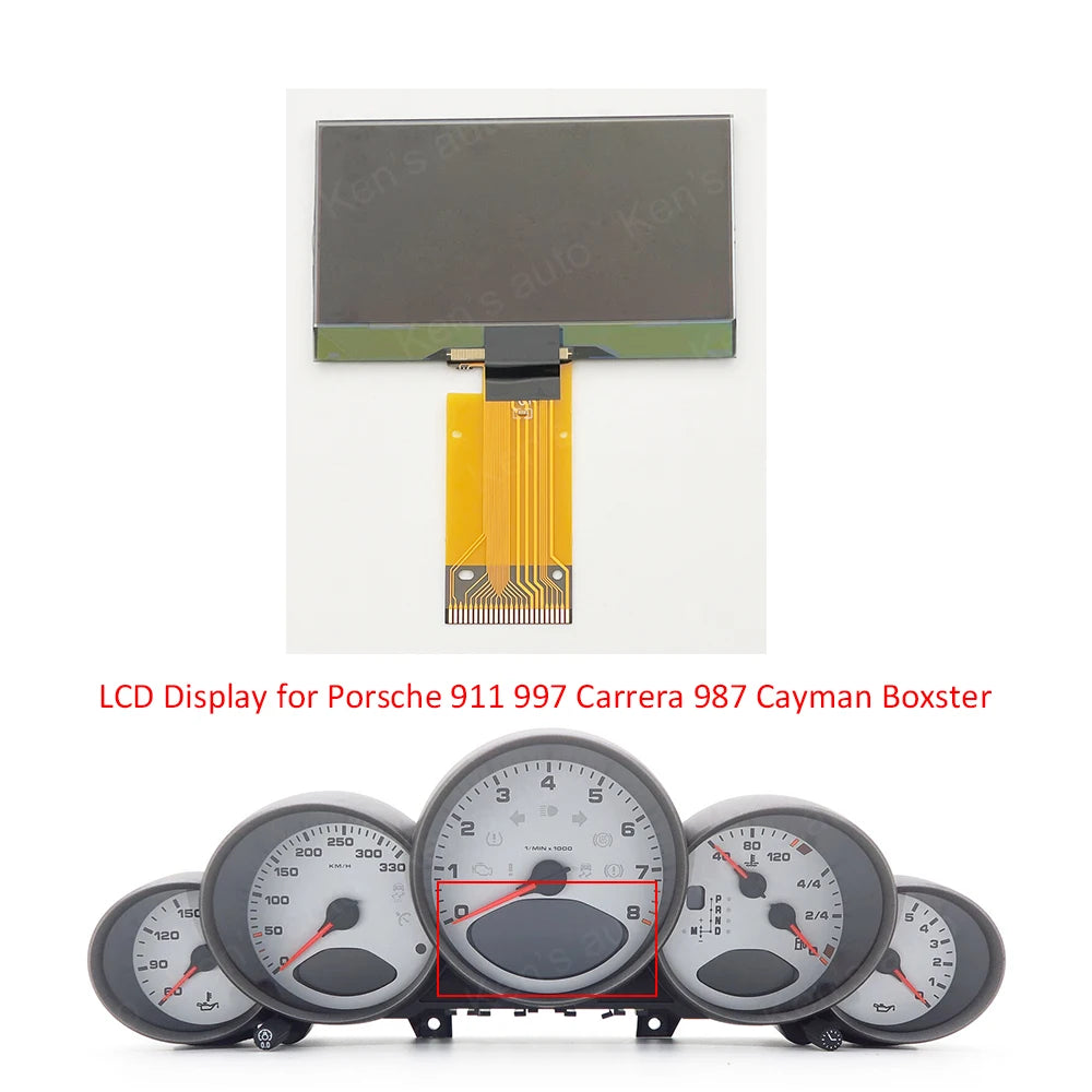 For Porsche 911 997 Carrera 987 Cayman Boxster Speedometer Dashboard Screen Pixel Repair Instrument Cluster LCD Display
