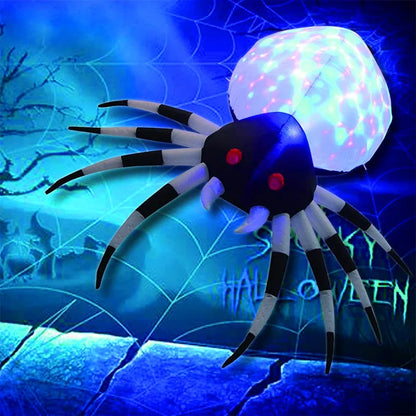 Giant Spider Halloween Inflatable Decoration Toy LED Lights Thriller 6FT Halloween Festival Decoration Outdoor Garden Props