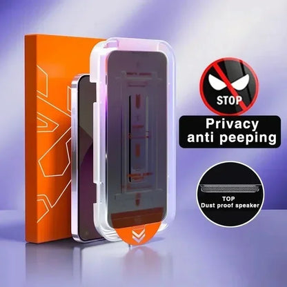 10PCS Privacy Screen Protector Dust Free Installation Protector for iPhone 15 14 13 12 11 16 17 Pro Max Anti-Spy Tempered Glass