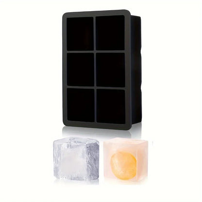 6-Grid Ice Silicone Cube Mold Tray DIY Freeze Ice Maker Creative Ice Cube Mold Barware Tools Perfect for Freezer, Cocktail