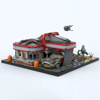 1492PCS  Drumlin Diner Modular MOC Creative street view Model Building Blocks Architecture DIY Education Model Toys Gifts