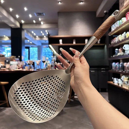 304 Stainless Steel Colander Household Kitchen Dumplings, Spicy Hotpot Drainage, Large Pepper Leak