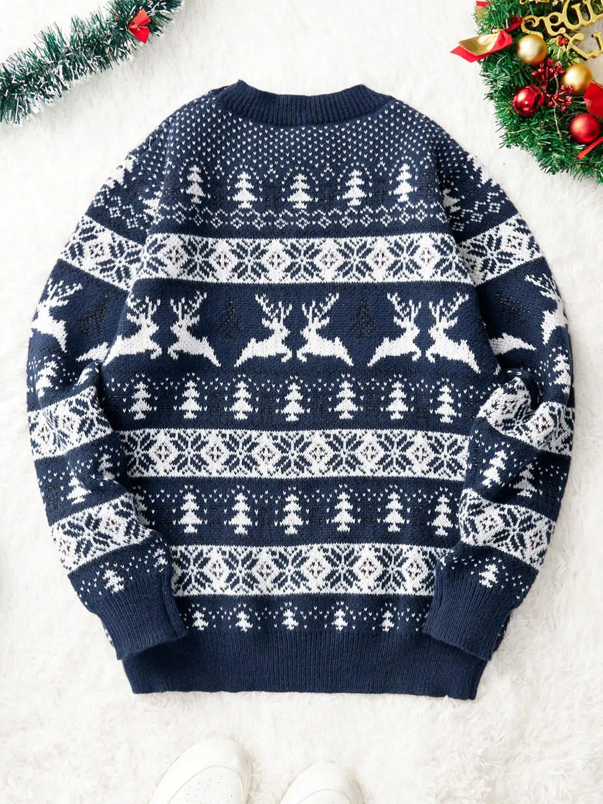 2025 Christmas Sweater Men Xmas Novelty Print Knitwear Funny Holiday Party Cosplay Pullover Jumper for Halloween Mens Clothes