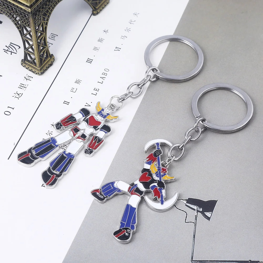 Anime Mazinger Z Keychain UFO Robot Bombardier Logo Keychain for Men Car Keychain Jewelry Accessories Gifts