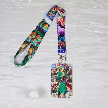 Anime Cartoon Credential Holder Keychains Neck Lanyard For Pass Card Anime Credit Card Holder Keychain Straps Wholesale