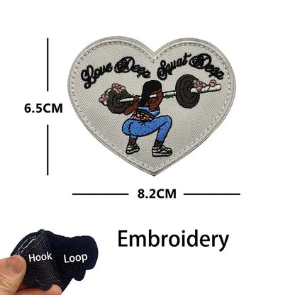 No Pain No Gain,Fitness Morale Badges,Bench,Press,Deadlift Weightlifting Clothes Applique Tactical Emblem Embroidered Patches