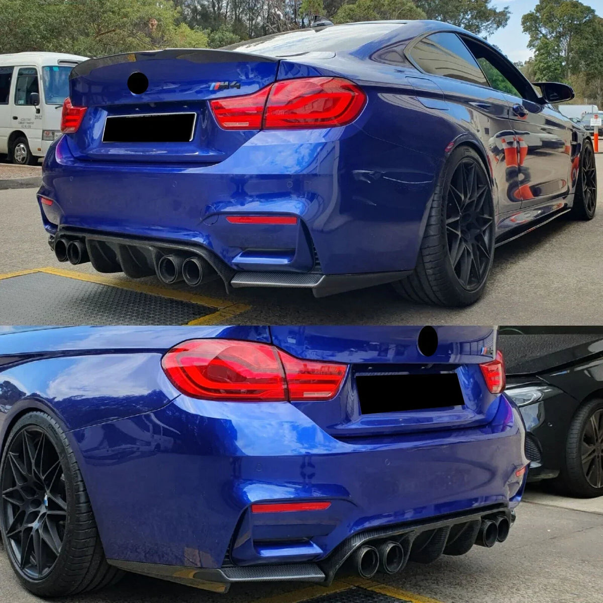 For BMW F80 M3 F82 F83 M4 2015-2020 Car Rear Diffuser Bumper Corner Spoiler Splitter Rear Lip Protector Guard Accessories