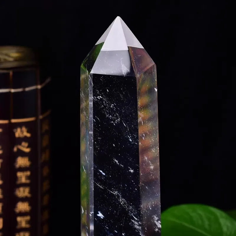 30cm Clear Melting Stone Quartz Obelisk Crystal Wand Point Healing Fengshui For Home Decoration Quartz Point Healing Crystal 1Pc