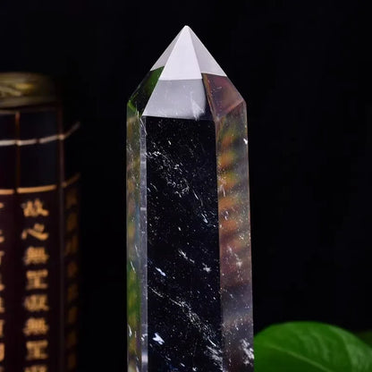 30cm Clear Melting Stone Quartz Obelisk Crystal Wand Point Healing Fengshui For Home Decoration Quartz Point Healing Crystal 1Pc