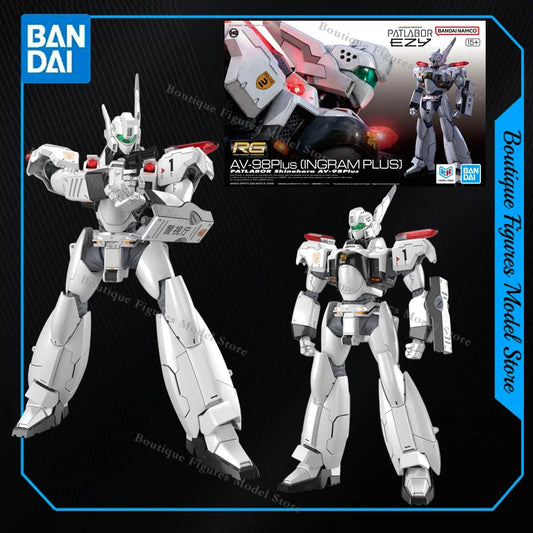 Bandai Genuine RG 1/48 AV-98Plus INGRAM PLUS PATLABOR EZY Anime Action Figure Assembly Collection Model Gift Toys Hobbies