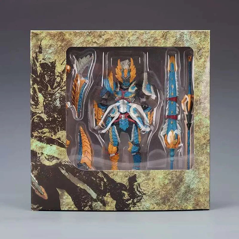 22cm Monster Hunter World Kirin Anime Figure Capcom Builder Creator's Model Glavenus/Dinovaldo/Velkhana Action Figure Doll Toys