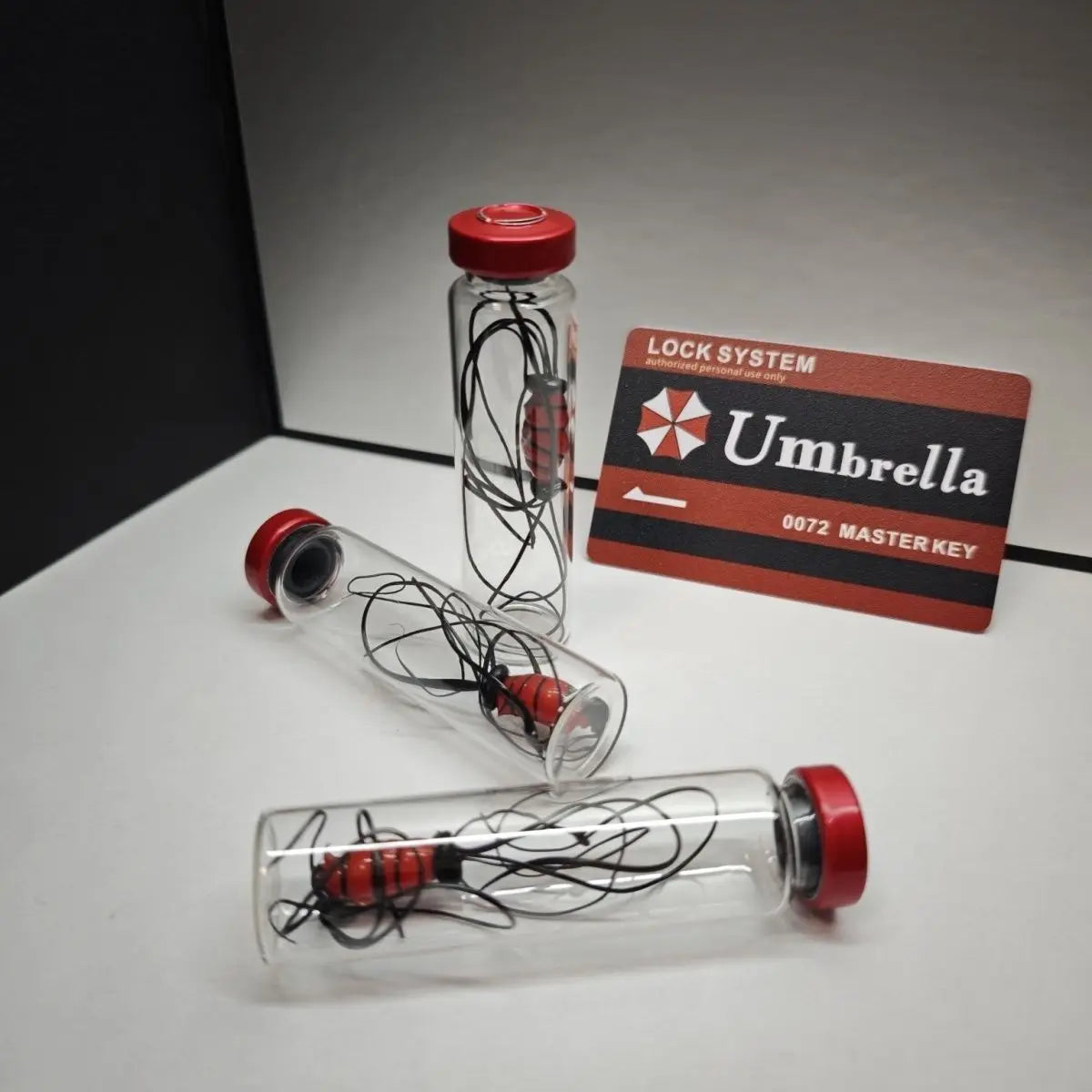 Umbrella Corporation Parasite Virus Sample Vial Resident Evil Figure Game Peripheral Collectible Toy For Horror Game Fans