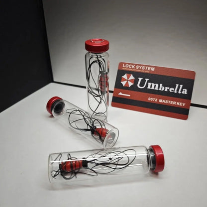 Umbrella Corporation Parasite Virus Sample Vial Resident Evil Figure Game Peripheral Collectible Toy For Horror Game Fans